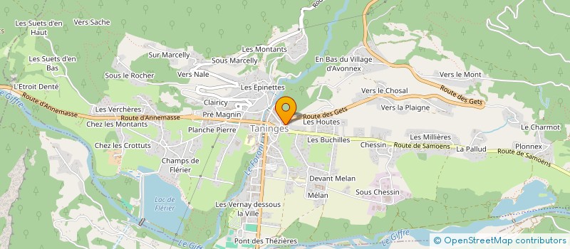 localisation de l'entreprise D/CO ARCHITECTURE  TANINGES