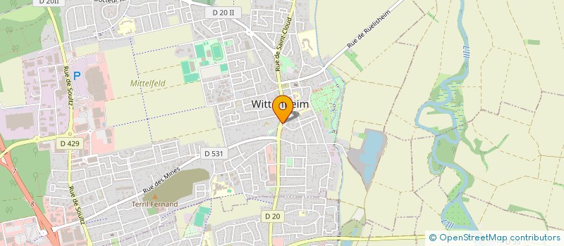 localisation de l'entreprise D COIFF' à WITTENHEIM