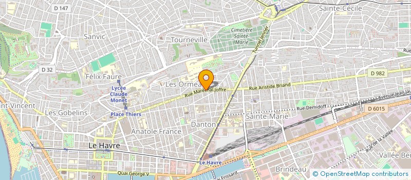 localisation de l'entreprise D CORP. à LE HAVRE