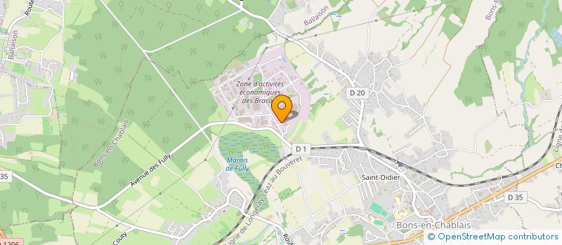 localisation de l'entreprise D.D  BONS-EN-CHABLAIS