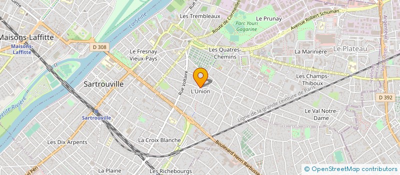 localisation de l'entreprise D.D.A.J PROPRETE à SARTROUVILLE