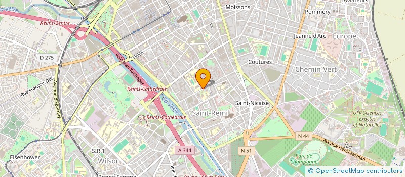 localisation de l'entreprise D & D AND ASSOCIATES à REIMS