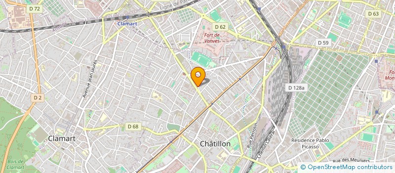 localisation de l'entreprise D D C  CHATILLON