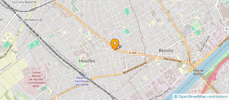 localisation de l'entreprise D.D.C.R.  HOUILLES