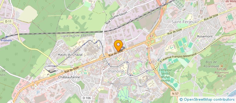 localisation de l'entreprise D&D CHAUFFAGE  BESANCON