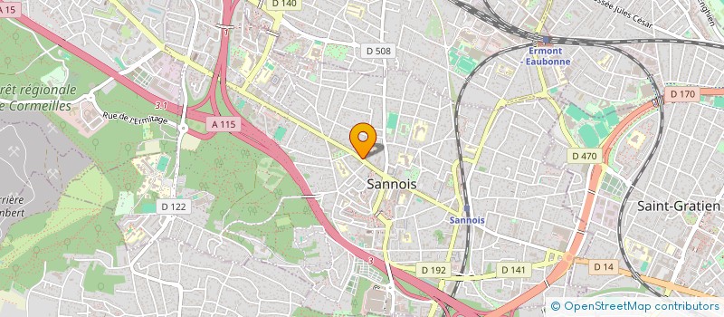 localisation de l'entreprise D D COIFFURE  SANNOIS