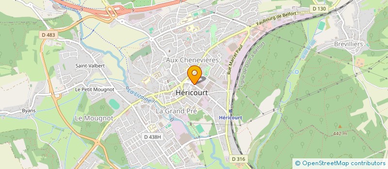 localisation de l'entreprise D.D.E.A.  HERICOURT