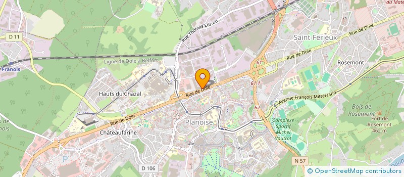 localisation de l'entreprise D&D HOLDING  BESANCON