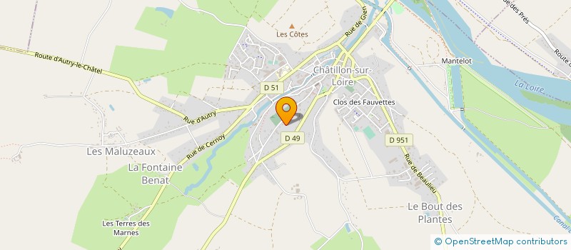 localisation de l'entreprise D.D.M.S HALGAND SARL  CHATILLON-SUR-LOIRE