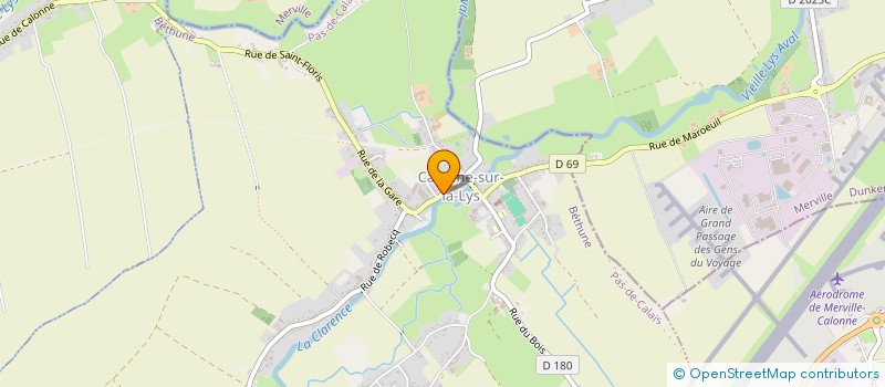 localisation de l'entreprise D.D.S.L.2  CALONNE-SUR-LA-LYS