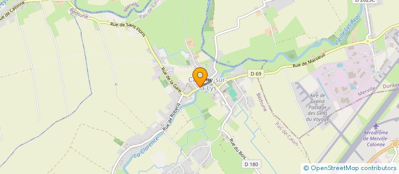 localisation de l'entreprise D.D.S.L.  CALONNE-SUR-LA-LYS