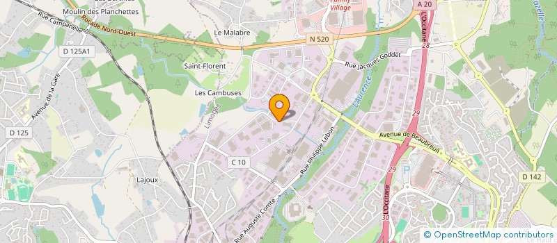 localisation de l'entreprise D&D TRANSPORTS à LIMOGES