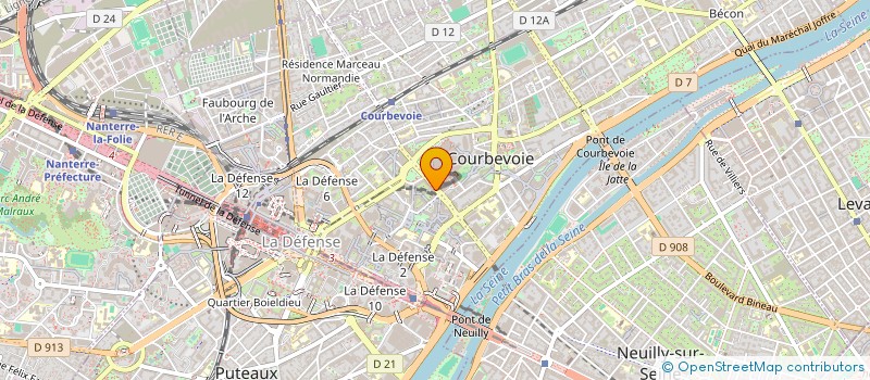 localisation de l'entreprise D. DH à COURBEVOIE