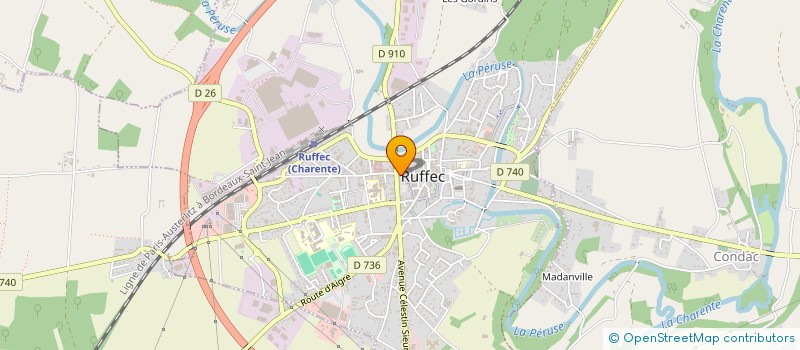 localisation de l'entreprise D &E à RUFFEC