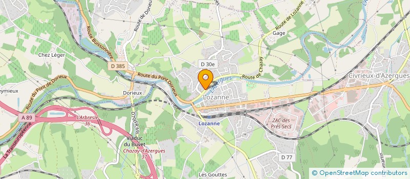 localisation de l'entreprise D.E.A. à MARCILLY-D'AZERGUES