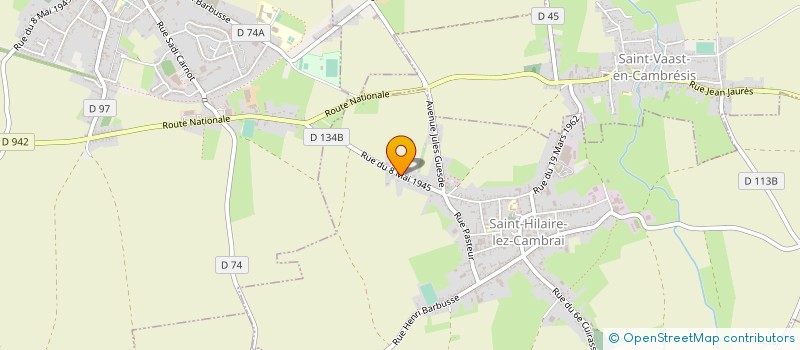 localisation de l'entreprise D.E.A.L. IMMOBILIER  SAINT-HILAIRE-LEZ-CAMBRAI