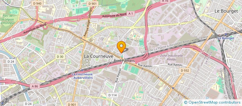 localisation de l'entreprise D.E.A RENOVATIONS à LA COURNEUVE