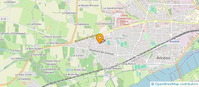 localisation de l'entreprise D.E.C.  ANCENIS-SAINT-GEREON