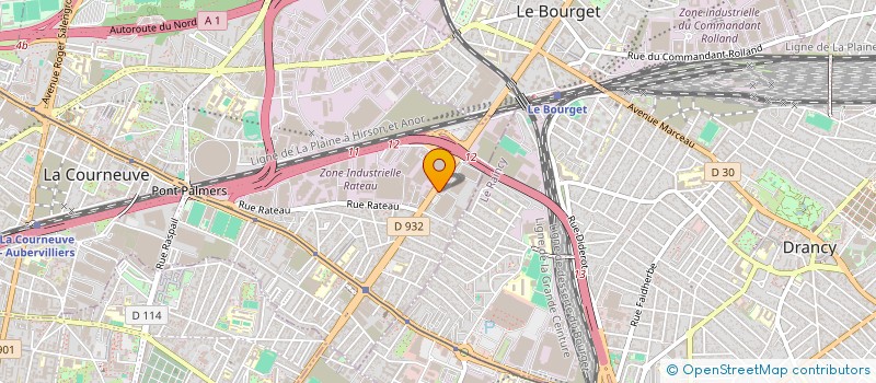 localisation de l'entreprise D E F à LA COURNEUVE