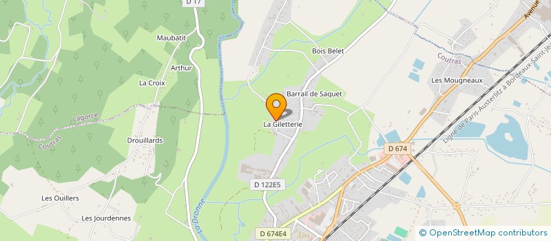 localisation de l'entreprise D E F I  COUTRAS