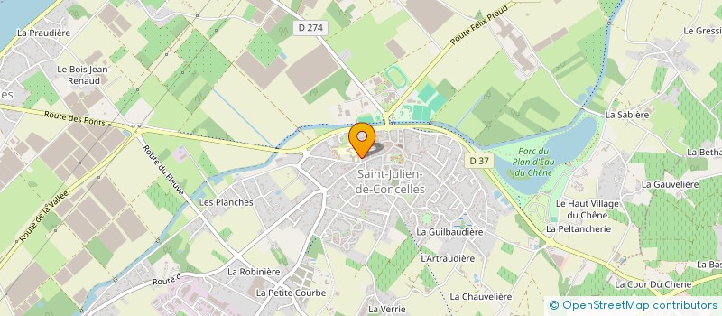 localisation de l'entreprise D.E. FINANCE GESTION  SAINT-JULIEN-DE-CONCELLES