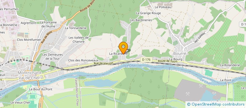 localisation de l'entreprise D.E.G à MONTRICHARD-VAL-DE-CHER
