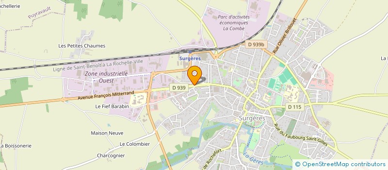 localisation de l'entreprise D.E.J.M  SURGERES