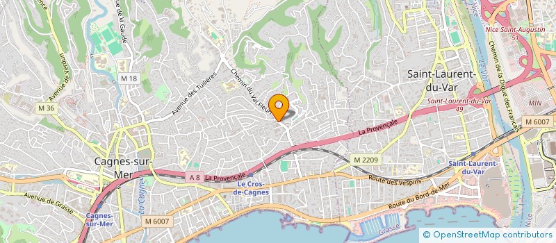 localisation de l'entreprise D.E.M à CAGNES-SUR-MER