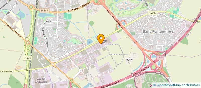 localisation de l'entreprise D.E.R.I SERVICES à BAILLY-ROMAINVILLIERS
