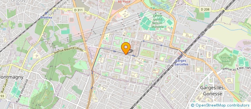 localisation de l'entreprise D.E.S.  SARCELLES