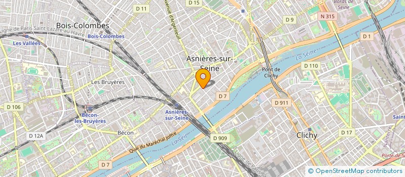 localisation de l'entreprise D.E.S. à ASNIERES-SUR-SEINE