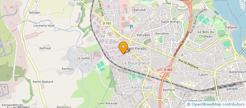 localisation de l'entreprise D E T V à LORIENT