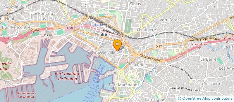 localisation de l'entreprise D.E.V.  TOULON