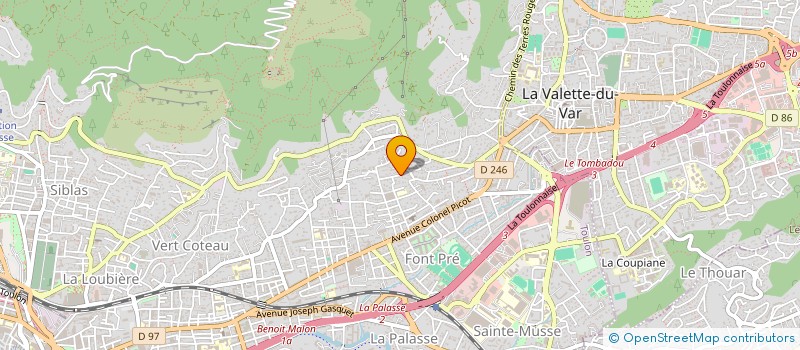 localisation de l'entreprise D'EDITIONS ET DE SERVICES DU TRANSPORT ROUTIER D'INFORMATION ET DE CONSEIL  TOULON