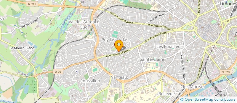 localisation de l'entreprise D-ELEC à LIMOGES