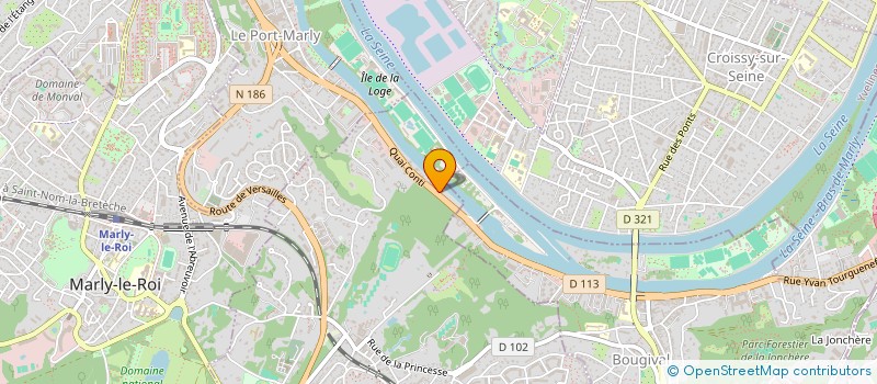 localisation de l'entreprise D ET D  LOUVECIENNES