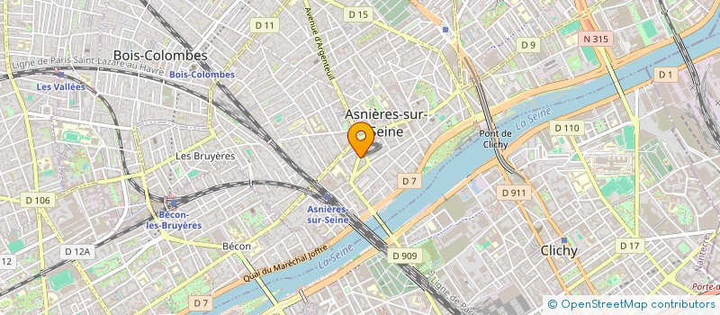 localisation de l'entreprise D ET D IMMO à ASNIERES-SUR-SEINE