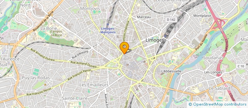 localisation de l'entreprise D.ET G. GALATEAU à LIMOGES
