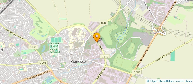 localisation de l'entreprise D ET K à GONESSE