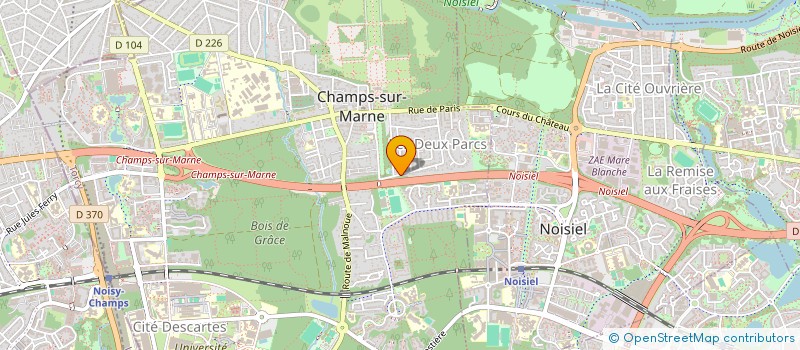 localisation de l'entreprise D ET M  CHAMPS-SUR-MARNE