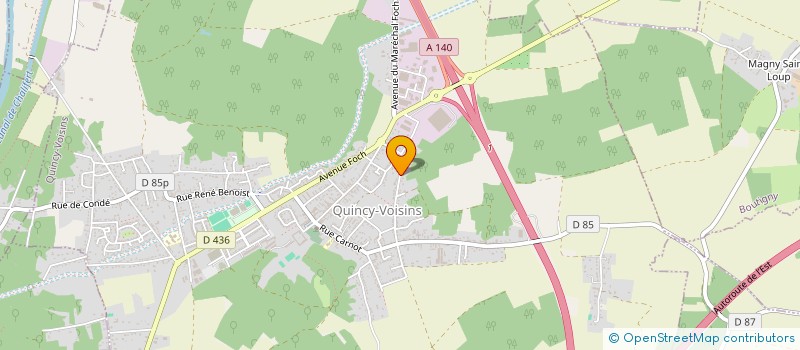 localisation de l'entreprise D ET M BAT à QUINCY-VOISINS