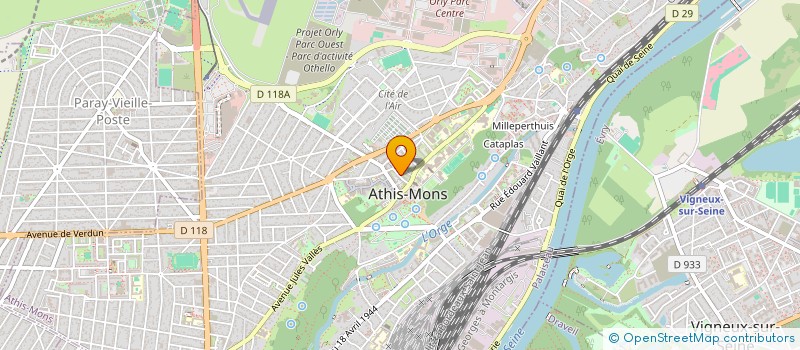 localisation de l'entreprise D ET S BATIMENT à ATHIS-MONS