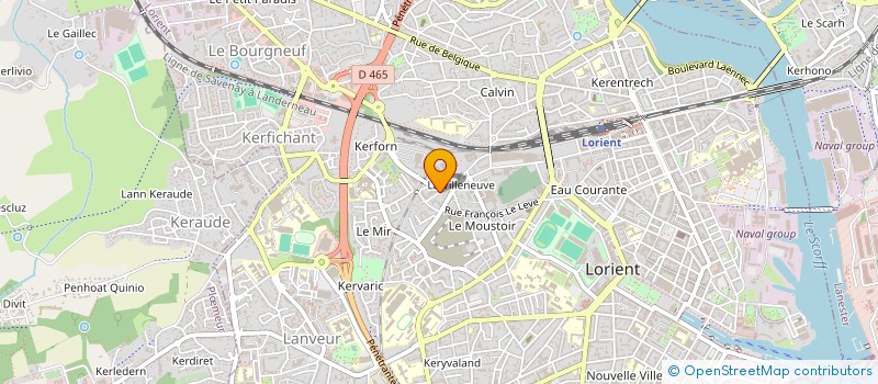 localisation de l'entreprise D ET V CONSEIL SARL à LORIENT