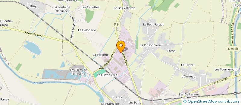 localisation de l'entreprise D'EXPLOITATION DE L'ENTREPRISE JACQUET  MONTOIRE-SUR-LE-LOIR