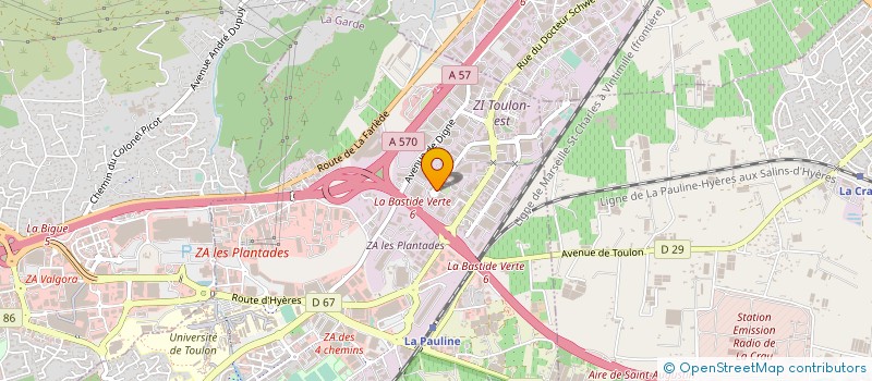 localisation de l'entreprise D'EXPLOITATION DES ETABLISSEMENTS DULAC à LA GARDE