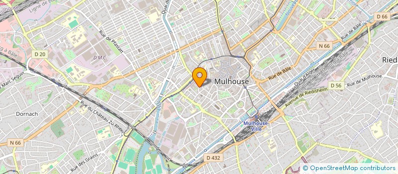 localisation de l'entreprise D.F. à MULHOUSE