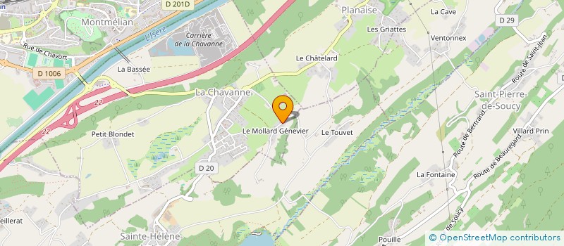 localisation de l'entreprise D.F.  LA CHAVANNE