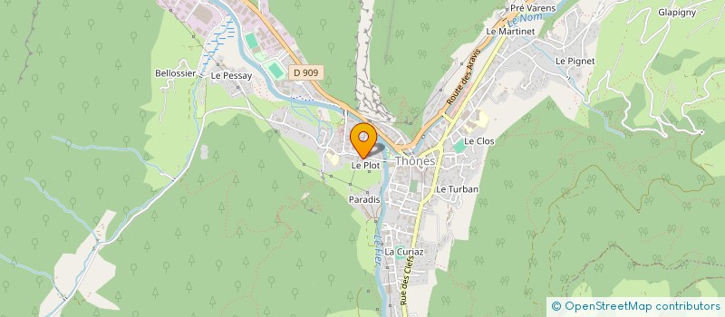 localisation de l'entreprise D.F. à THONES