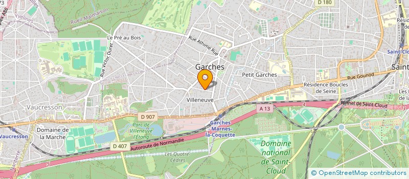 localisation de l'entreprise D & F à GARCHES