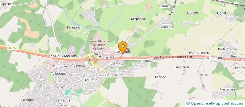 localisation de l'entreprise D.F. ALFRED  CARNAC